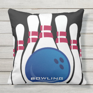 Bowling Design Außenpolster Kissen