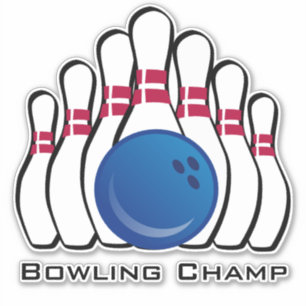 Bowling Design Contour Sticker