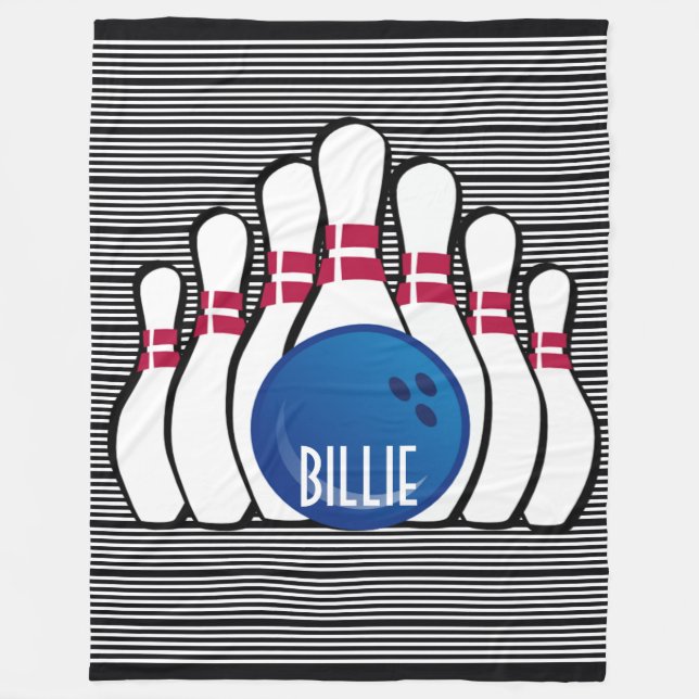Bowling Design Fleece Blanket (Vorderseite)