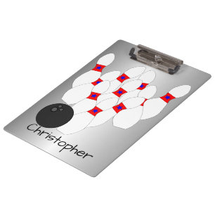 Bowling Design Klemmbrett