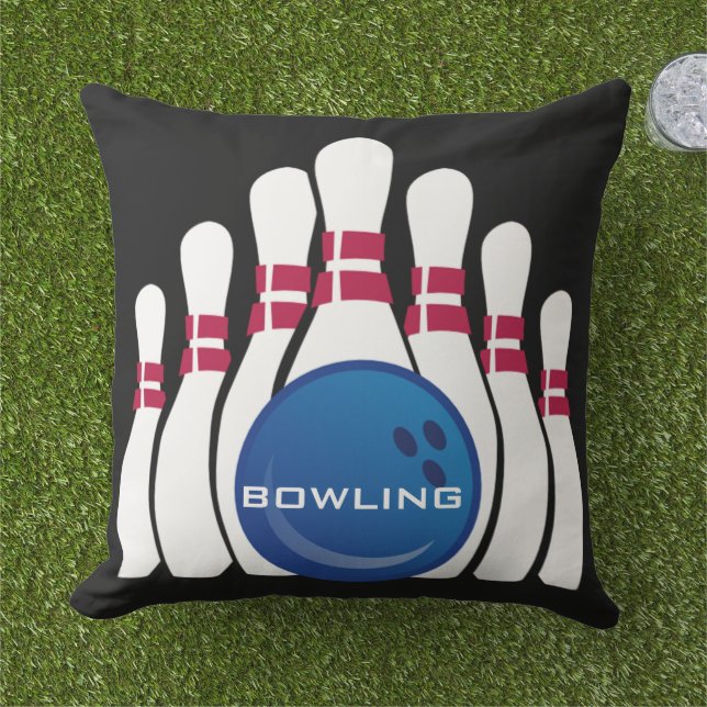 Bowling Design OUTDOOR pillow Kissen (Gras)