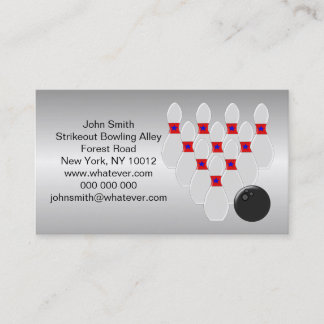 Bowling Design Visitenkarte