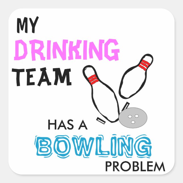 Bowling Drink Team Aufkleber (Vorderseite)
