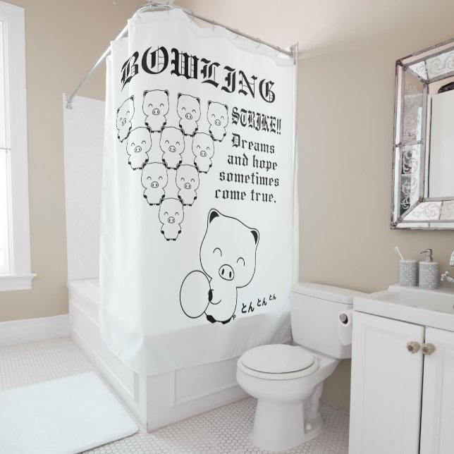 Bowling Duschvorhang (Beispiel)