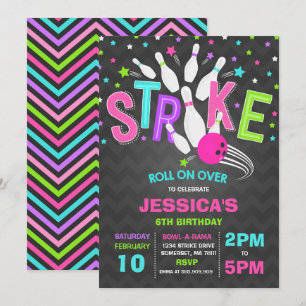 Bowling Einladung Bowling Birthday Party Strip
