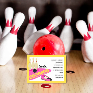 Bowling Einladungen zur Geburtstagspartei