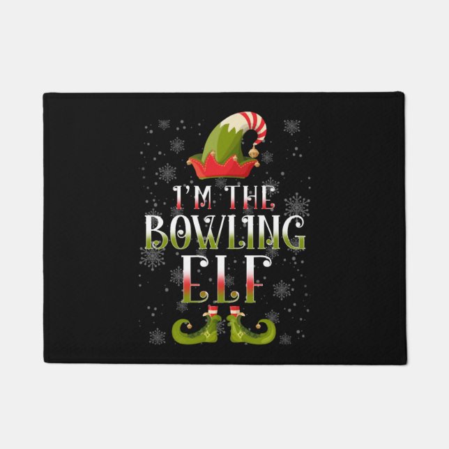 Bowling Elf Christmas Fußmatte (Vorderseite)