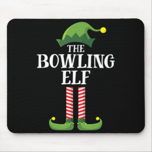 Bowling Elf Matching Family Group Weihnachts-Party Mousepad