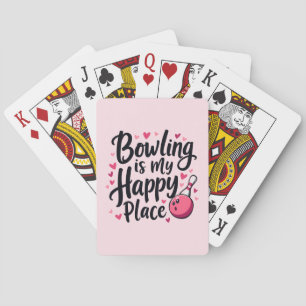 Bowling-Enthusiast Süß Retro-Ästhetik Sportdesign Spielkarten