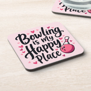 Bowling-Enthusiast Süße Retro-Ästhetik Sportdesign Getränkeuntersetzer