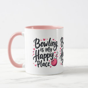 Bowling-Enthusiast Süße Retro-Ästhetik Sportdesign Tasse