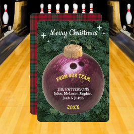 Bowling Fan Personalisiert Ornament Weihnachtskart Dankeskarte