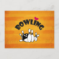 Bowling Fanatic Heart Bowling Buttone und Ball