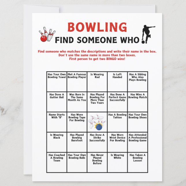 Bowling findet jemanden, der spielt (Vorderseite)