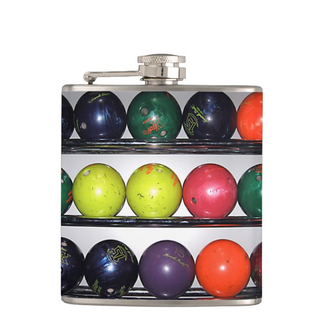 Bowling Flask Flachmann (Vorderseite)