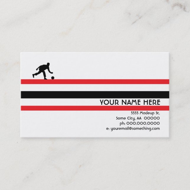 Bowling: Flugstar Visitenkarte (Vorderseite)