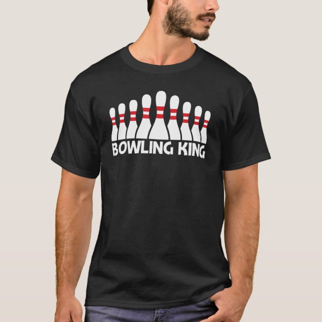 Bowling For Men Dad Boys Spare Ball Game League T-Shirt (Vorderseite)