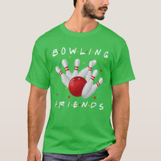 Bowling Friends Playing BowlingTogether Uniform gi T-Shirt