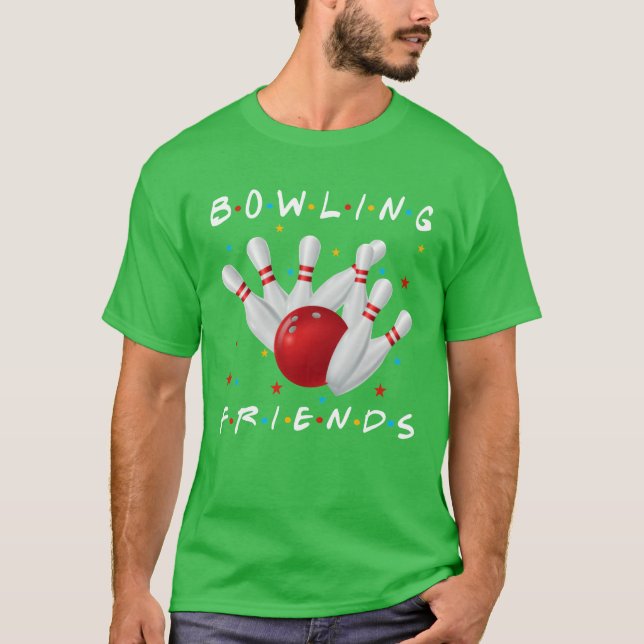 Bowling Friends Playing BowlingTogether Uniform gi T-Shirt (Vorderseite)