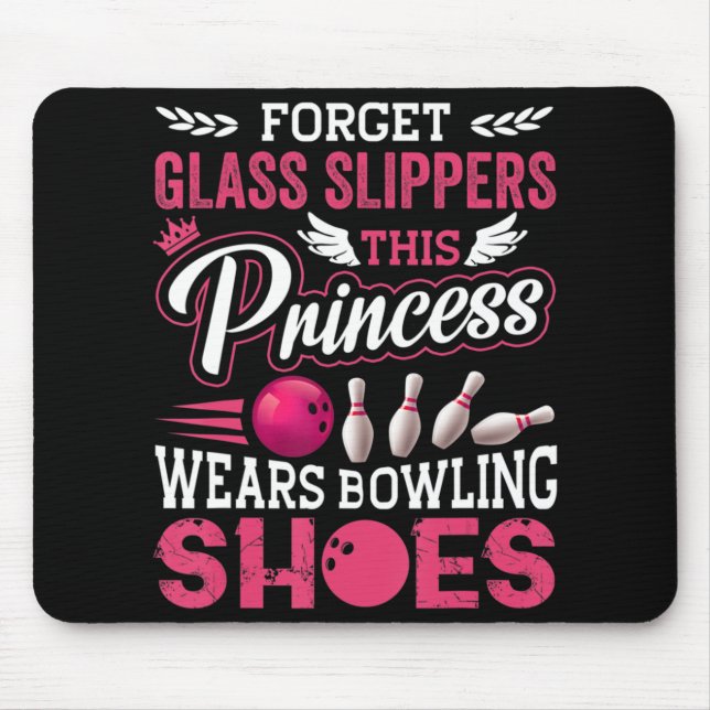 Bowling für Frauen Mädchen Kinder Mama Ehefrau Mousepad (Vorne)