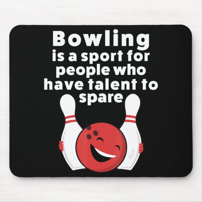 Bowling für Frauen und Kinder Mousepad (Vorne)