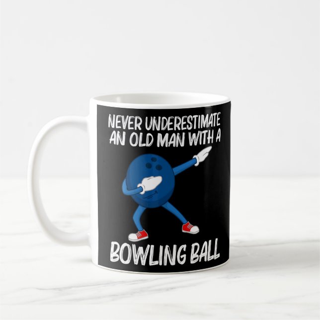 Bowling für Männer Vater Dabbing Ball Rasen Bowl C Kaffeetasse (Links)
