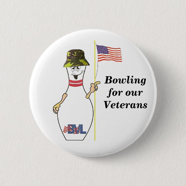 Bowling für unsere Veterane Button (Vorderseite)