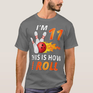 Bowling Geburtstag 11 Jahre Altes Junge T-Shirt Fu