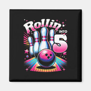 Bowling Geburtstag Rollin Into 5 Party 5. Geburtst Magnet