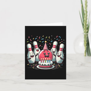 Bowling Geburtstag und Party für Jungen und Mädche Karte