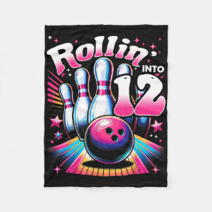 Bowling-Geburtstags-Rollin wird 12 Party 12. Gebur Fleecedecke