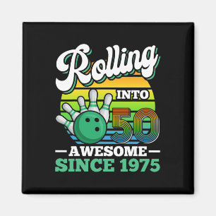Bowling-Geburtstagsfeier rollt in 50 Jahre 50. Magnet