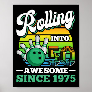 Bowling-Geburtstagsfeier rollt in 50 Jahre 50. Poster
