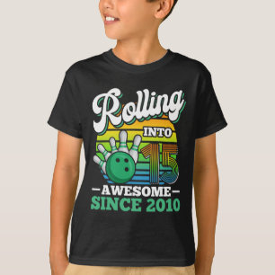Bowling-Geburtstagsfeier rollt ins 15. Jahr 15. T-Shirt