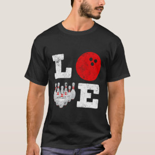 Bowling-Geschenk für Bowlingspieler Bowling Pins B T-Shirt