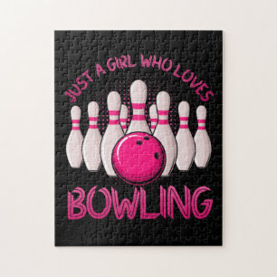Bowling Geschenk für Mädchen Frauen Bowling Bowler Puzzle