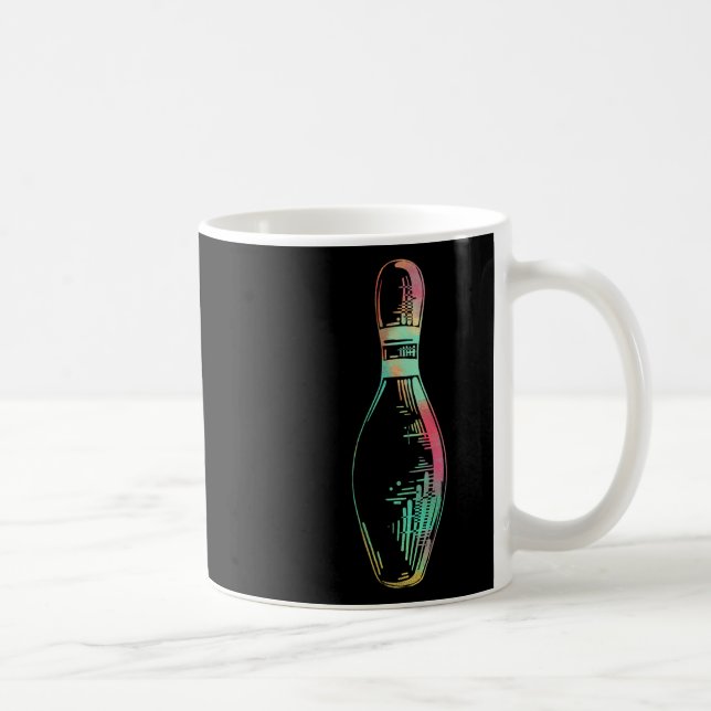 Bowling-Geschenke für Männer Frauen Bunte Stil Bow Kaffeetasse (Rechts)