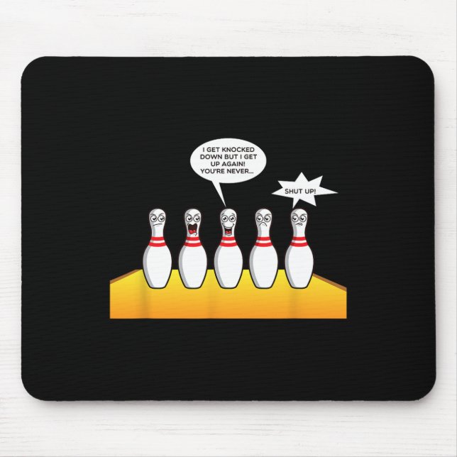 Bowling Geschenke für Männer Funny Bowler Designs  Mousepad (Vorne)