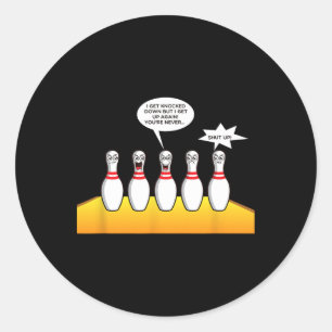 Bowling Geschenke für Männer Funny Bowler Designs  Runder Aufkleber
