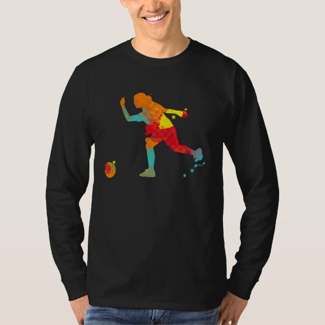 Bowling Girl Ball Pin Bowler Strike Bowling Team B T-Shirt (Vorderseite)