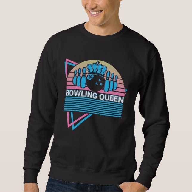 Bowling Girl Bowler Retro Bowling Queen Sweatshirt (Vorderseite)