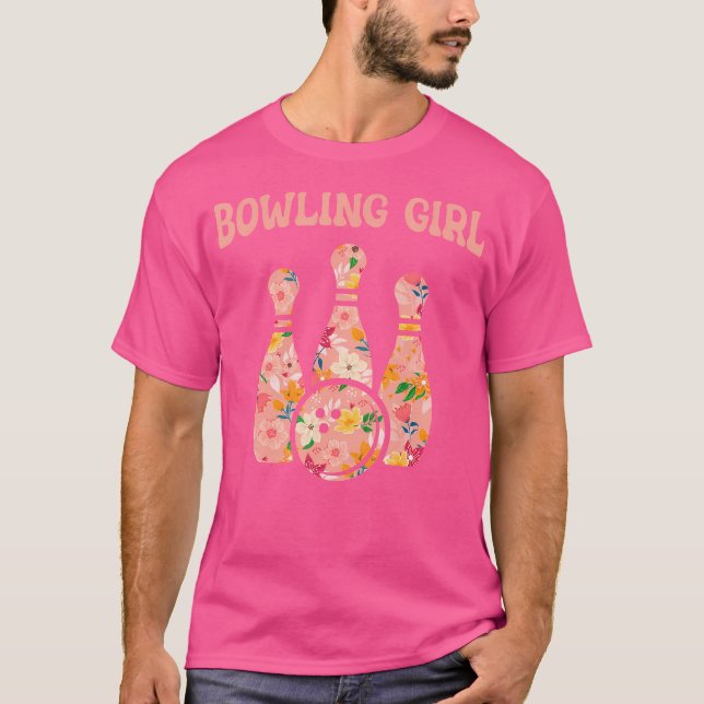 Bowling Girl Funny Bowling Team Bowler Bowling T-Shirt (Vorderseite)