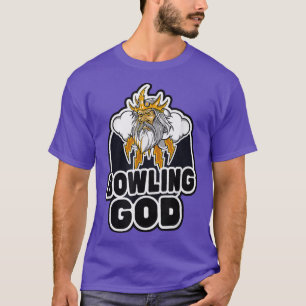 Bowling God Retro Funny Ball Party Graphic Bowlers T-Shirt