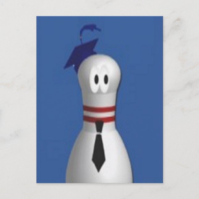 Bowling Grad Postkarte (Vorderseite)