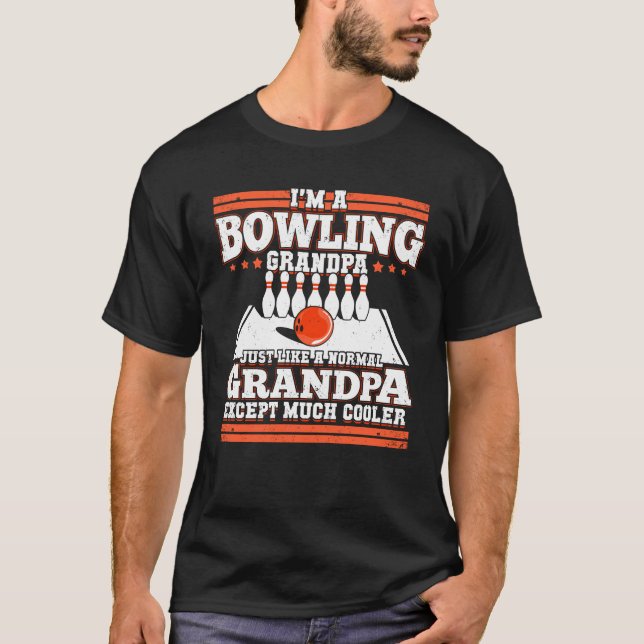 Bowling Grandpa Bowler Großvater Geschenk T-Shirt (Vorderseite)