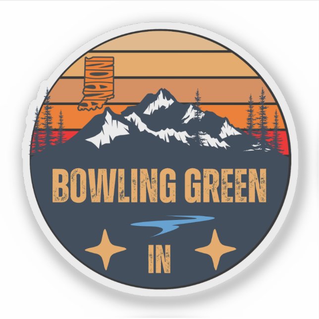 Bowling Green, Indiana Aufkleber (Vorderseite)