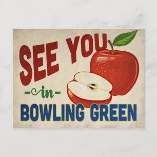 Bowling Green Kentucky Apfel - Vintage Reise Postkarte