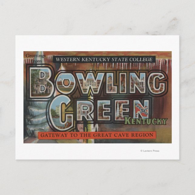 Bowling Green, Kentucky - Großbuchstaben - Szenen Postkarte (Vorderseite)