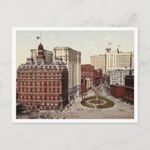 Bowling Green Lower Broadway NYC um 1900 Vintage Postkarte