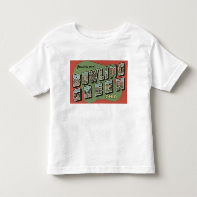 Bowling Green, Ohio - große Buchstabe-Szenen Kleinkind T-shirt (Vorderseite)